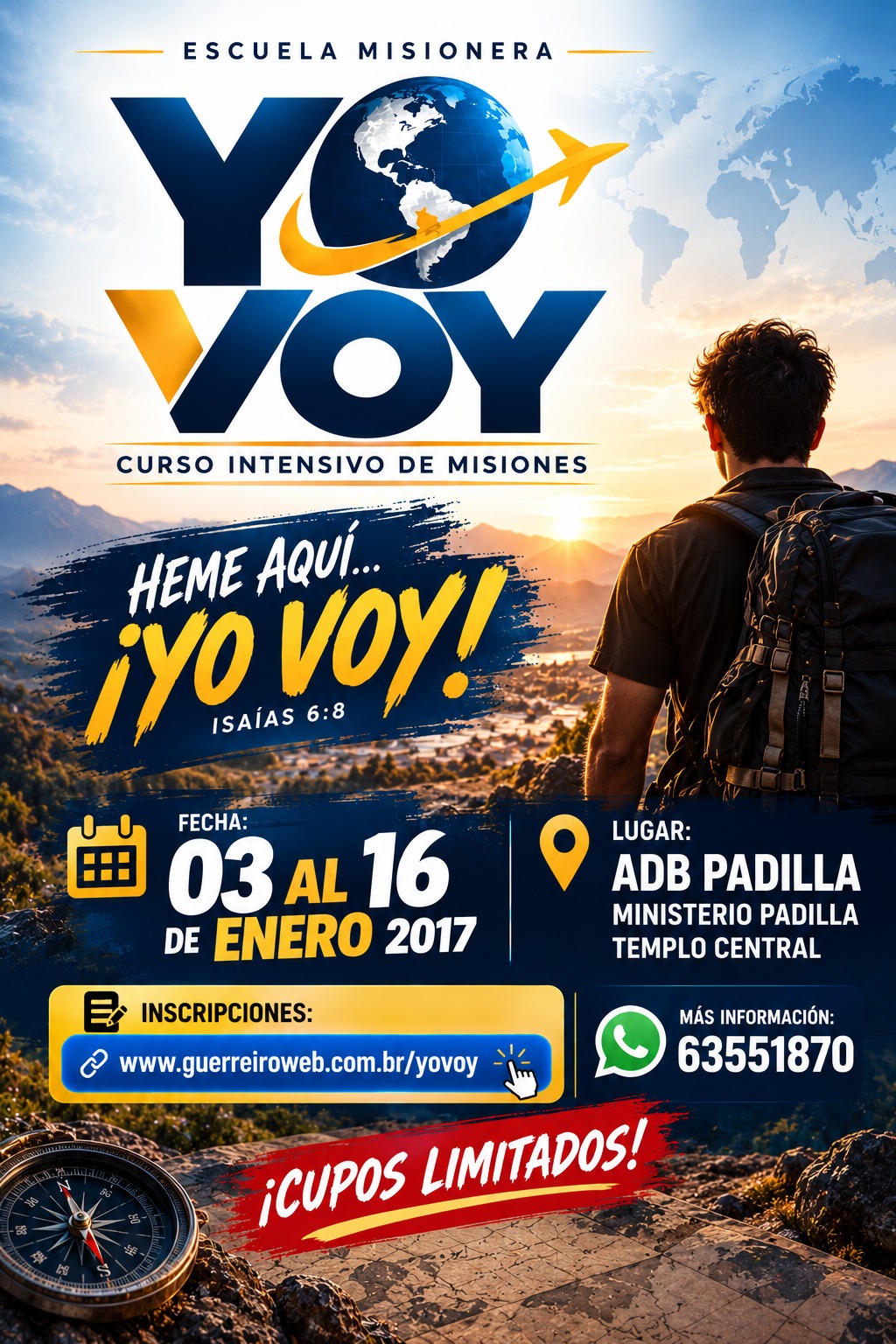 Afiche oficial de la Escuela YO VOY